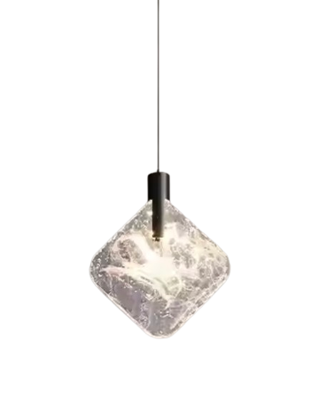 Crystal stone pendant light